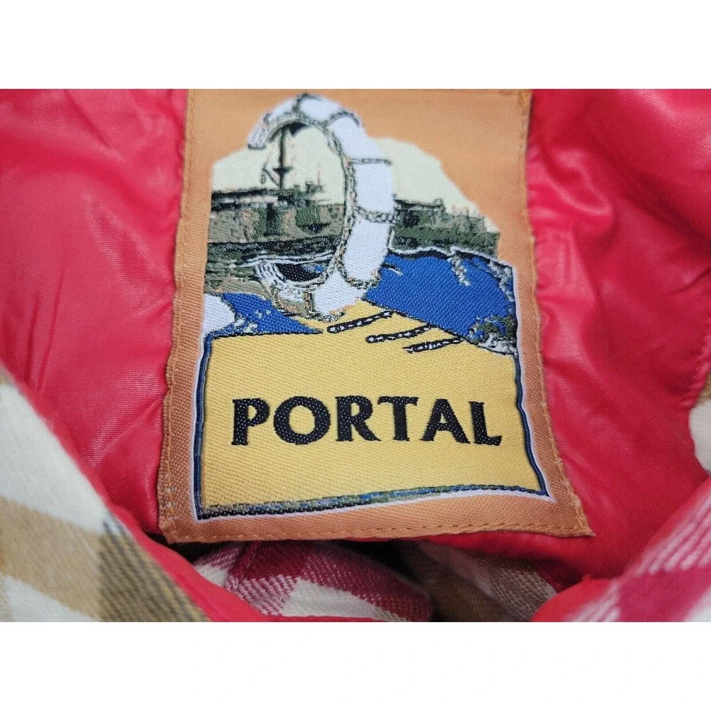 Portal Truckers Road Dogs On Hogs Men's 2XL‎ Flannel Long Sleeve Plaid Shirt